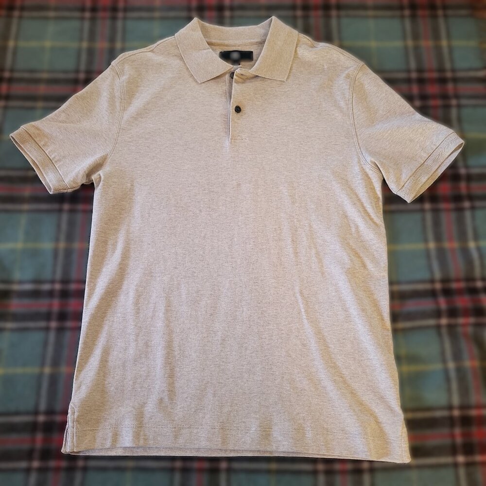 Banana Republic Cream Short Sleeve Polo Shirt Size Small